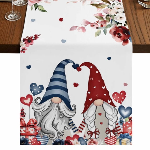 Table Runners 70 Inches Long Dress Scarves, Pink Valentine's Day Farmhouse Coffee/Dining/Kitchen Table Decor, Holiday Table Runner, Spring Floral Gifts Eucalyptus Leaves 13x70 Inch