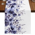 thumbnail image 1 of Table Runners 70 Inches Long Dress Scarves, Purple Blooms Floral Farmhouse Coffee/Dining/Kitchen Table Decor, Holiday Table Runner, Farmhouse Spring Flowers Botanical 13x70 Inch, 1 of 9