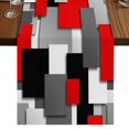 thumbnail image 1 of Table Runners 70 Inches Long Dress Scarves, Red Black Geometric Farmhouse Coffee/Dining/Kitchen Table Decor, Holiday Table Runner, Modern Abstract Art Block 13x70 Inch, 1 of 9