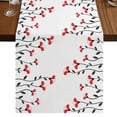 thumbnail image 1 of Table Runners 70 Inches Long Dress Scarves, Red Flowers Farmhouse Coffee/Dining/Kitchen Table Decor, Holiday Table Runner, Modern Minimalism Spring Botanical Floral 13x70 Inch, 1 of 9