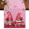 thumbnail image 1 of Table Runners 70 Inches Long Dress Scarves, Red Gnomes Farmhouse Coffee/Dining/Kitchen Table Decor, Holiday Table Runner, Valentine's Day Love Roses Leaves Ombre Pink 13x70 Inch, 1 of 9