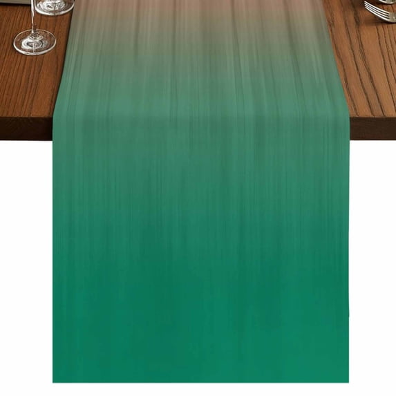 Table Runners 70 Inches Long Dress Scarves, Red Green Ombre Farmhouse Coffee/Dining/Kitchen Table Decor, Holiday Table Runner, Modern Art Gradient Orange 13x70 Inch