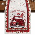 thumbnail image 1 of Table Runners 70 Inches Long Dress Scarves, Red Valentine's Day Farmhouse Coffee/Dining/Kitchen Table Decor, Holiday Table Runner, Love Heart Roses Gnomes Romantic Floral 13x70 Inch, 1 of 9