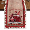 thumbnail image 1 of Table Runners 70 Inches Long Dress Scarves, Red Valentine's Day Farmhouse Coffee/Dining/Kitchen Table Decor, Holiday Table Runner, Love Heart Roses Gnomes Wooden 13x70 Inch, 1 of 9