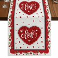 thumbnail image 1 of Table Runners 70 Inches Long Dress Scarves, Red Valentine's Day Farmhouse Coffee/Dining/Kitchen Table Decor, Holiday Table Runner, Love Heart Roses Romantic 13x70 Inch, 1 of 9