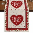 thumbnail image 1 of Table Runners 70 Inches Long Dress Scarves, Red Valentine's Day Farmhouse Coffee/Dining/Kitchen Table Decor, Holiday Table Runner, Love Heart Roses Romantic Rustic 13x70 Inch, 1 of 9
