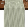 thumbnail image 1 of Table Runners 70 Inches Long Dress Scarves, Sage Green Geometric Farmhouse Coffee/Dining/Kitchen Table Decor, Holiday Table Runner, Minimalism Solid Color Striped Lines 13x70 Inch, 1 of 9