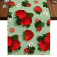 thumbnail image 1 of Table Runners 70 Inches Long Dress Scarves, Sage Green Strawberry Farmhouse Coffee/Dining/Kitchen Table Decor, Holiday Table Runner, Spring Floral Watercolor Summer Botanical 13x70 Inch, 1 of 9