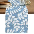 thumbnail image 1 of Table Runners 70 Inches Long Dress Scarves, Sky Blue Leaves Farmhouse Coffee/Dining/Kitchen Table Decor, Holiday Table Runner, Farmhouse Botanical Branch Vintage Boho Leaf 13x70 Inch, 1 of 9