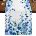 thumbnail image 1 of Table Runners 70 Inches Long Dress Scarves, Spring Blue Floral Farmhouse Coffee/Dining/Kitchen Table Decor, Holiday Table Runner, Farmhouse Weeping Floral Leaves 13x70 Inch, 1 of 9