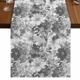 thumbnail image 1 of Table Runners 70 Inches Long Dress Scarves, Spring Floral Farmhouse Coffee/Dining/Kitchen Table Decor, Holiday Table Runner, Retro Country Flowers Leaves Botanical Gray 13x70 Inch, 1 of 9