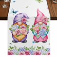 thumbnail image 1 of Table Runners 70 Inches Long Dress Scarves, Spring Gnomes Farmhouse Coffee/Dining/Kitchen Table Decor, Holiday Table Runner, Botanical Rose Flower Leaves Butterfly 13x70 Inch, 1 of 9