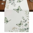 thumbnail image 1 of Table Runners 70 Inches Long Dress Scarves, Spring Roses Farmhouse Coffee/Dining/Kitchen Table Decor, Holiday Table Runner, Garden Botanical Leaves Butterflies 13x70 Inch, 1 of 9