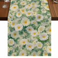 thumbnail image 1 of Table Runners 70 Inches Long Dress Scarves, Spring White Daisy Farmhouse Coffee/Dining/Kitchen Table Decor, Holiday Table Runner, Flowers Green Leaves Retro Botanical 13x70 Inch, 1 of 9
