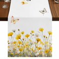 thumbnail image 1 of Table Runners 70 Inches Long Dress Scarves, Spring Yellow Floral Farmhouse Coffee/Dining/Kitchen Table Decor, Holiday Table Runner, Farmhouse Country Flower Butterflies 13x70 Inch, 1 of 9