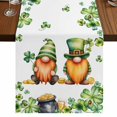 thumbnail image 1 of Table Runners 70 Inches Long Dress Scarves, St. Patrick's Day Farmhouse Coffee/Dining/Kitchen Table Decor, Holiday Table Runner, Green Gnomes Lucky Shamrocks Flags 13x70 Inch, 1 of 9