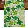 thumbnail image 1 of Table Runners 70 Inches Long Dress Scarves, St. Patrick's Day Farmhouse Coffee/Dining/Kitchen Table Decor, Holiday Table Runner, Lucky Shamrocks Spring Leaves Retro Plants 13x70 Inch, 1 of 9