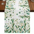 thumbnail image 1 of Table Runners 70 Inches Long Dress Scarves, St Patrick's Day Farmhouse Coffee/Dining/Kitchen Table Decor, Holiday Table Runner, Spring Leaves Green Botanical Flowers Plants 13x70 Inch, 1 of 9