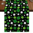 thumbnail image 1 of Table Runners 70 Inches Long Dress Scarves, St Patricks Day Farmhouse Coffee/Dining/Kitchen Table Decor, Holiday Table Runner, Spring Farmhouse Country Green Shamrock 13x70 Inch, 1 of 9
