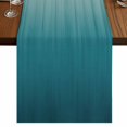 thumbnail image 1 of Table Runners 70 Inches Long Dress Scarves, Teal Blue Ombre Farmhouse Coffee/Dining/Kitchen Table Decor, Holiday Table Runner, Contemporary Gradient Abstract Art 13x70 Inch, 1 of 9