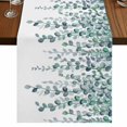 thumbnail image 1 of Table Runners 70 Inches Long Dress Scarves, Teal Green Eucalyptus Leaves Farmhouse Coffee/Dining/Kitchen Table Decor, Holiday Table Runner, Spring Plants Leaves Country 13x70 Inch, 1 of 9
