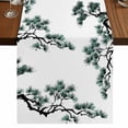thumbnail image 1 of Table Runners 70 Inches Long Dress Scarves, Teal Pine Tree Farmhouse Coffee/Dining/Kitchen Table Decor, Holiday Table Runner, Farmhouse Botanical Country 13x70 Inch, 1 of 9
