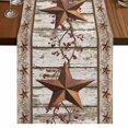 thumbnail image 1 of Table Runners 70 Inches Long Dress Scarves, Texas Star Grey Wooden Farmhouse Coffee/Dining/Kitchen Table Decor, Holiday Table Runner, Farmhouse Berry Countryside 13x70 Inch, 1 of 9