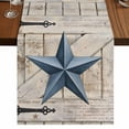 thumbnail image 1 of Table Runners 70 Inches Long Dress Scarves, Texas Star Vintage Farmhouse Coffee/Dining/Kitchen Table Decor, Holiday Table Runner, Navy Blue Retro Berry Wooden 13x70 Inch, 1 of 9