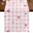 thumbnail image 1 of Table Runners 70 Inches Long Dress Scarves, Valentine's Day Farmhouse Coffee/Dining/Kitchen Table Decor, Holiday Table Runner, Red Love Heart Romantic Pink Buffalo Plaid 13x70 Inch, 1 of 9