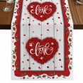 thumbnail image 1 of Table Runners 70 Inches Long Dress Scarves, Valentine's Day Farmhouse Coffee/Dining/Kitchen Table Decor, Holiday Table Runner, Red Love Heart Roses Romantic Wooden 13x70 Inch, 1 of 9