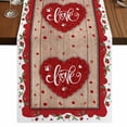 thumbnail image 1 of Table Runners 70 Inches Long Dress Scarves, Valentine's Day Farmhouse Coffee/Dining/Kitchen Table Decor, Holiday Table Runner, Red Love Heart Roses Romantic Vintage 13x70 Inch, 1 of 9