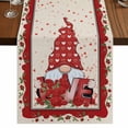 thumbnail image 1 of Table Runners 70 Inches Long Dress Scarves, Valentine's Day Farmhouse Coffee/Dining/Kitchen Table Decor, Holiday Table Runner, Romantic Roses Love Heart Gnomes Rustic 13x70 Inch, 1 of 9