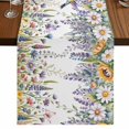 thumbnail image 1 of Table Runners 70 Inches Long Dress Scarves, Watercolor Floral Farmhouse Coffee/Dining/Kitchen Table Decor, Holiday Table Runner, Spring Daisy Sunflowers Wisteria Hummingbird 13x70 Inch, 1 of 9