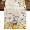 thumbnail image 1 of Table Runners 70 Inches Long Dress Scarves, White Daisy Farmhouse Coffee/Dining/Kitchen Table Decor, Holiday Table Runner, Spring Floral Elegant Pastoral Botanical Bees 13x70 Inch, 1 of 9