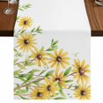 thumbnail image 1 of Table Runners 70 Inches Long Dress Scarves, Yellow Daisy Flowers Farmhouse Coffee/Dining/Kitchen Table Decor, Holiday Table Runner, Spring Summer Pastoral Garden Floral 13x70 Inch, 1 of 9