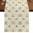 thumbnail image 1 of Table Runners 70 Inches Long Dress Scarves, Yellow Flower Pattern Farmhouse Coffee/Dining/Kitchen Table Decor, Holiday Table Runner, Vintage Botanical Floral Simple Yellow 13x70 Inch, 1 of 9