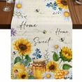thumbnail image 1 of Table Runners 70 Inches Long Dress Scarves, Yellow Sunflowers Farmhouse Coffee/Dining/Kitchen Table Decor, Holiday Table Runner, Daisy Bees Elegant Pastoral Floral 13x70 Inch, 1 of 9