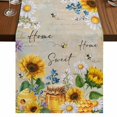 thumbnail image 1 of Table Runners 70 Inches Long Dress Scarves, Yellow Sunflowers Farmhouse Coffee/Dining/Kitchen Table Decor, Holiday Table Runner, Elegant Pastoral Floral Daisy Bees 13x70 Inch, 1 of 9
