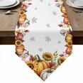 thumbnail image 1 of Table Runners 70 Inches Long, Fall Pumpkins Cotton Linen Kitchen Dining Coffee Table Runner for Party Home Decor, Thanksgiving Maple Leaf Sunflower Tabletop Dresser Scarves Runner Decor 13x70 Inch, 1 of 9