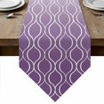 thumbnail image 1 of Table Runners 70 Inches Long, Moroccan Purple Cotton Linen Kitchen Dining Coffee Table Runner for Party Home Decor, Geometric Gradient Plaid Modern Tabletop Dresser Scarves Runner Decor 13x70 Inch, 1 of 9