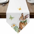thumbnail image 1 of Table Runners 72 Inches Long, Daisy Flower Cotton Linen Kitchen Dining Coffee Table Runner for Party Home Decor, Country Rabbit Floral Wildflower Butterfly Tabletop Dresser Scarves 18x72 Inch, 1 of 9