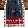thumbnail image 1 of Table Runners 72 Inches Long Dress Scarves, 4th of July Farmhouse Kitchen Table Runner, Coffee Tablerunners, Country Texas Star Flag Red Blue Wooden Grain 18x72 Inch, 1 of 9