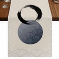 thumbnail image 1 of Table Runners 72 Inches Long Dress Scarves, Abstract Art Sun Farmhouse Kitchen/Dining Table Runner, Coffee Tablerunners, Modern Art Black Round Rustic 16x72 Inch, 1 of 9