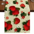 thumbnail image 1 of Table Runners 72 Inches Long Dress Scarves, Beige Red Strawberry Farmhouse Kitchen/Dining Table Runner, Coffee Tablerunners, Spring Floral Watercolor Summer Botanical 14x72 Inch, 1 of 9