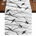 thumbnail image 1 of Table Runners 72 Inches Long Dress Scarves, Black Branches Birds Farmhouse Kitchen Table Runner, Coffee Tablerunners, Modern Abstract Forest Silhouettes 16x72 Inch, 1 of 9