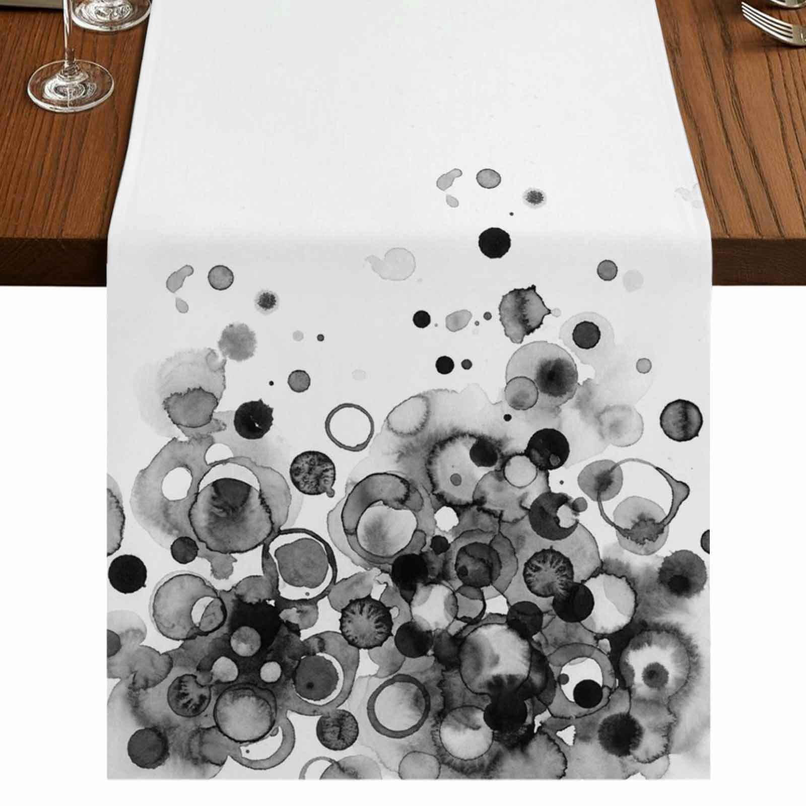 Table Runners 72 Inches Long Dress Scarves, Black Gradient Farmhouse ...