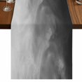 thumbnail image 1 of Table Runners 72 Inches Long Dress Scarves, Black Grey Ombre Farmhouse Kitchen Table Runner, Coffee Tablerunners, Coastal Beach Modern Abstract Art 14x72 Inch, 1 of 9