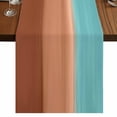 thumbnail image 1 of Table Runners 72 Inches Long Dress Scarves, Blue Brown Ombre Farmhouse Kitchen/Dining Table Runner, Coffee Tablerunners, Modern Abstract Gradient Art 13x72 Inch, 1 of 9