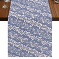 thumbnail image 1 of Table Runners 72 Inches Long Dress Scarves, Blue Floral Farmhouse Kitchen/Dining Table Runner, Coffee Tablerunners, Spring Flowers Pattern Plants Simple Vintage 14x72 Inch, 1 of 9