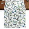 thumbnail image 1 of Table Runners 72 Inches Long Dress Scarves, Blue Green Eucalyptus Farmhouse Kitchen/Dining Table Runner, Coffee Tablerunners, Spring Botanical Leaves Weeping 13x72 Inch, 1 of 9